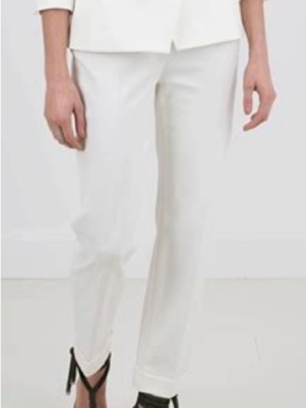 NWT Escada women’s Tatineta Classic Off-White Straight-Leg Pants Size 36